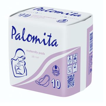 Palomita Дамски превръзки с крила за родилки с копринено покритие x10 броя