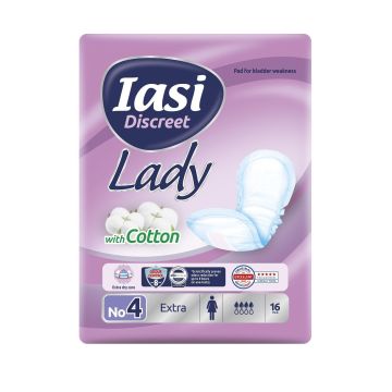 Iasi Discreet Lady Extra  Подложки за лека инконтиненция,размер 4, 4 капки х16 броя