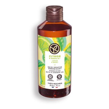 Yves Rocher Bain Nature Душ гел за тяло Лимон и босилек x400 мл