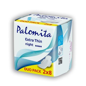 Palomita Extra Thin Нощни дамски превръзки х16 броя