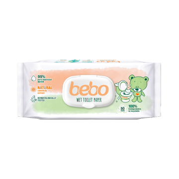Бебо Влажна тоалетна хартия с екстракт от невен x50 броя