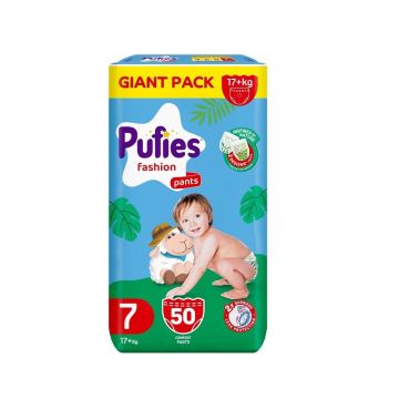 Pufies Fashion Pants 7 Бебешки пелени тип гащички за деца с тегло над 17 килограма x50 броя