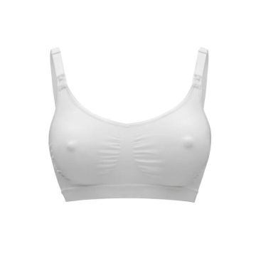 Medela Keep Cool Дишащ сутиен за бременност и кърмене, размер L, бял