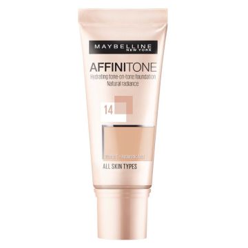 Maybelline Affinitone Фон дьо тен за всеки тип кожа, 14 Creamy Beige