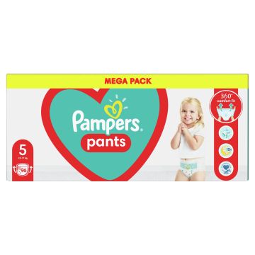 Pampers Pants 5 Junior Пелени-гащи за бебета и деца от 12 до 17 килограма x96 броя