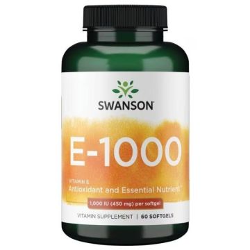 E-1000 Витамин Е 1000IU (450 мг) х60 софтгел капсули Swanson