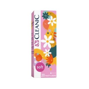 Cleanic Soft Cotton Дамски ежедневни превръзки x20 броя