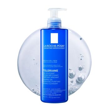 La Roche-Posay Toleriane Пенещ се гел за лице с двоен ефект за почистване и хидратация x400 мл