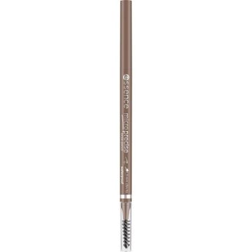 Essence Micro Precise Водоустойчив молив за вежди с четка х1 брой, цвят 02 Taupe