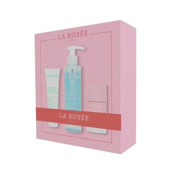 La Rosee Комплект за лице за мазна кожа - розов