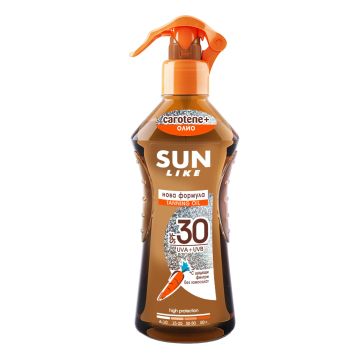 Sun Like Carotene Слънцезащитно спрей масло за интензивно бронзиране SPF 30 x200 мл