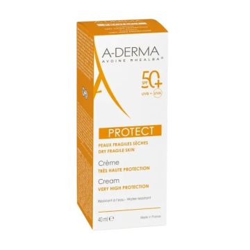 A-Derma Protect Слънцезащитен крем за лице за суха кожа SPF50+ х40 мл