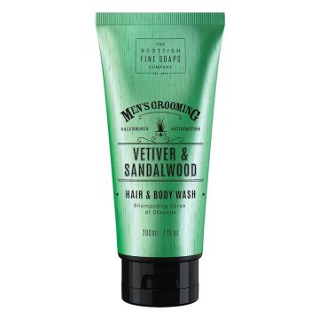 Scottish Fine Soaps Vetiver & Sandalwood Шампоан за коса и тяло с аромат на ветивер и сандалово дърво х200 мл