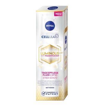 Nivea Cellular Luminous 630 Antispot Дневен флуид за лице за тройна защита SPF50 x40 мл