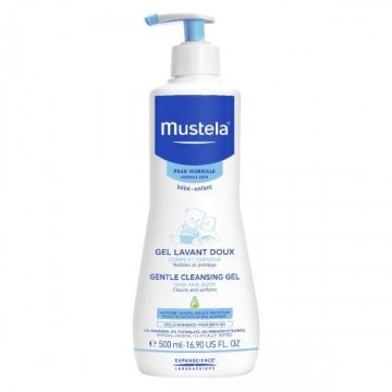 Mustela Нежен измиващ гел за коса и тяло за бебета и деца за нормална кожа x500 мл