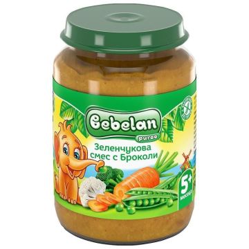 Bebelan Зеленчукова смес с броколи за деца над 5 месеца х190 грама - 7189