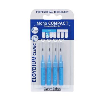 Elgydium Clinic Mono Compact Интердентална четка за зъби, Синя 0,8 mm х4 броя