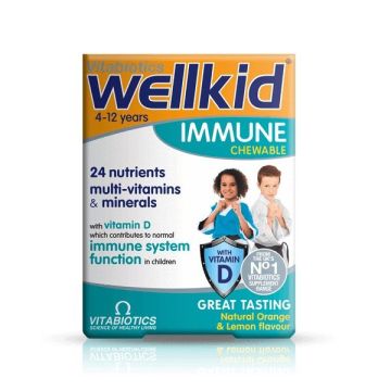 Wellkid Имун Мултивитамини за дъвчене за деца х30 таблетки Vitabiotics
