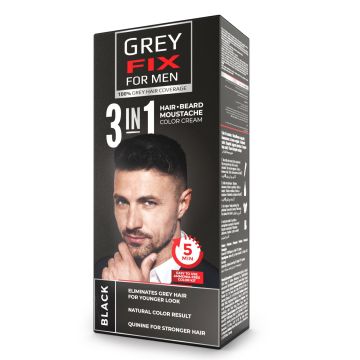 Aroma GreyFix 3in1 Крем-боя за коса, брада и мустаци, Black