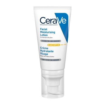 CeraVe AM Хидратиращ крем за лице за нормална и суха кожа SPF50 x52 мл