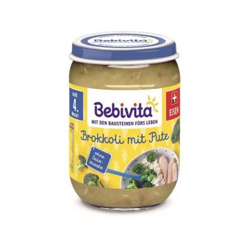 Bebivita Пюре броколи с пуешко месо от 4 месечна възраст х190 грама - 1730