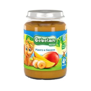 Bebelan Плодово пюре манго и банани за деца над 4 месеца х190 грама - 1086