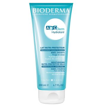 Bioderma ABCDerm Хидратиращо нежно мляко за бебета и деца x200 мл