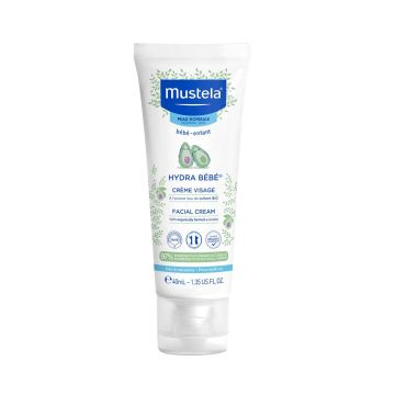 Mustela Hydra Bebe Бебешки крем за лице за бебета и деца за нормална кожа x40 мл