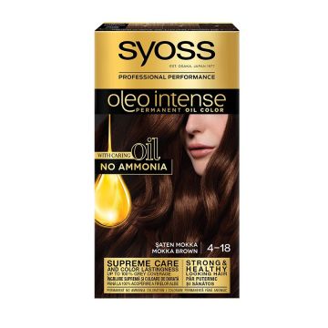Syoss Oleo Intense Трайна Крем Боя за Коса без Амоняк 4-18 Мока Кафяв