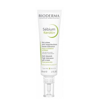 Bioderma Sebium Kerato+ Гел-крем против пъпки и петна за акнеична кожа x30 мл
