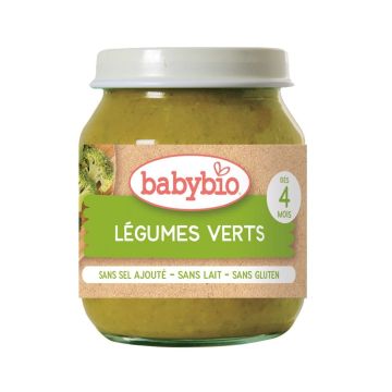 Babybio Био зеленчуково пюре ''Зелени зеленчуци" за деца над 4 месеца x130 грама