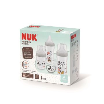 Nuk Perfect Match Temperature Control Комплект за деца от 0 до 6 месеца, 4 части, Мики Маус
