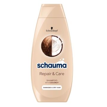 Schauma Repair Care Възстановяващ шампоан за суха и увредена коса с масло от кокос х400 мл