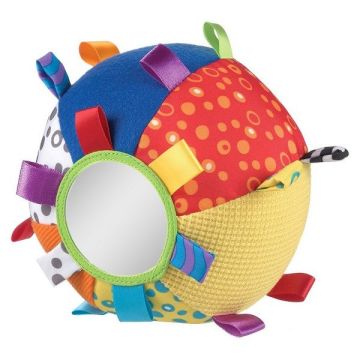 Playgro Звъняща мека топка с етикети за деца над 3 месеца - 0110