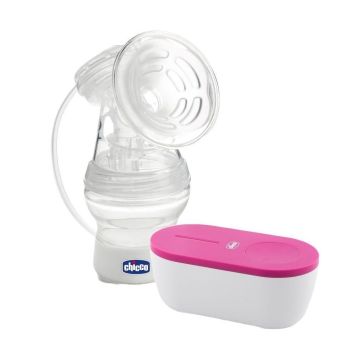 Chicco Преносима електрическа помпа за кърма, Travel Pink