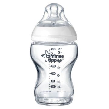 Tommee Tippee Easi - Vent Стъклено Шише за хранене за деца над 0 месеца x250 мл