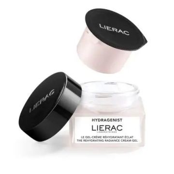 Lierac Hydragenist Рехидратиращ озаряващ гел-крем за лице за нормална към комбинирана кожа x50 мл, пълнител