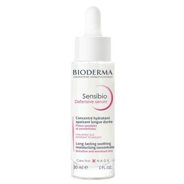 Bioderma Sensibio Defensive Дълготрайно успокояващ и хидратиращ концентрат за лице за чувствителна кожа x30 мл