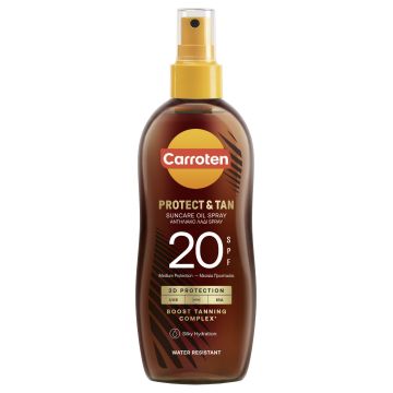 Carroten Protect & Tan Слънцезащитно олио за тяло SPF20 x150 мл
