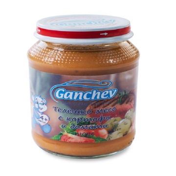 Ganchev Пюре телешко месо с картофи и домати над 4 месечна възраст x190 грама