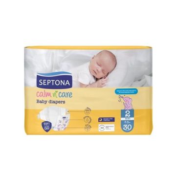 Septona Calm N' Care Mini 2 Пелени за бебета от 3 до 6 киограма х30 броя