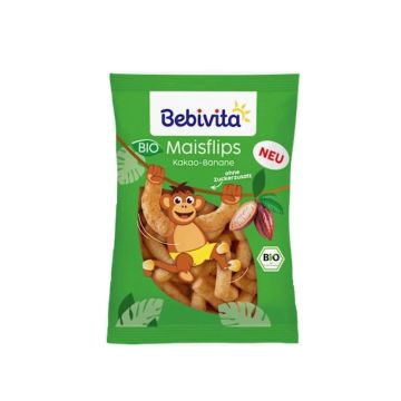 Bebivita Bio Царевичен снакс с какао и банан за деца над 3 години х30 грама