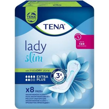 Tena Lady Slim Extra Plus Урологични подложки за жени, 6 капки х8 броя