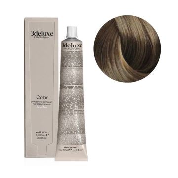 3Deluxe Colour Трайна боя за коса с арганово масло и екстракт от невен, цвят 8.0