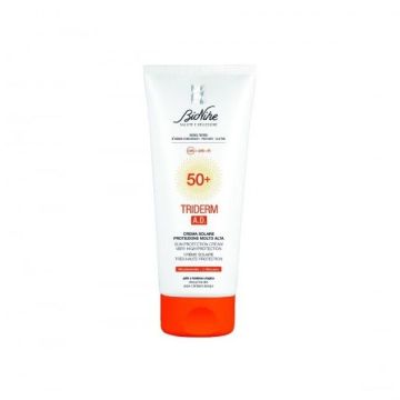 Bionike Triderm A.D.  Слънцезащитен крем с много висока защита SPF50+ за кожа предразположена към атопии x200 мл