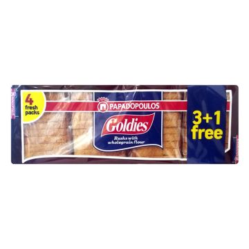 Papadopoulos Goldies Сухари от пълнозърнесто брашно x320 грама