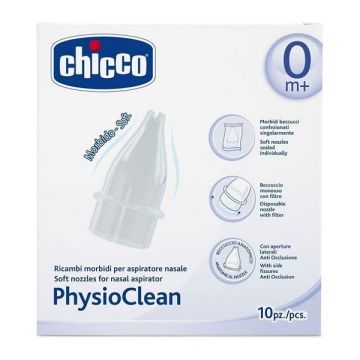 Chicco Комплект накрайници за аспиратор за нос Physioclean за деца над 0 месеца x10 броя - 0616
