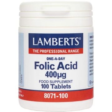Фолиева киселина 400 mg х100 таблетки Lamberts