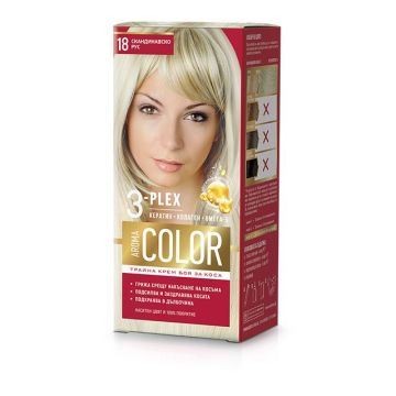 Aroma Color Дълготрайна крем-боя за коса, 18 Скандинавско рус