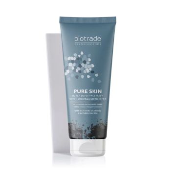 Biotrade Pure Skin Черен измивен детокс гел за лице за всеки тип кожа x200 мл